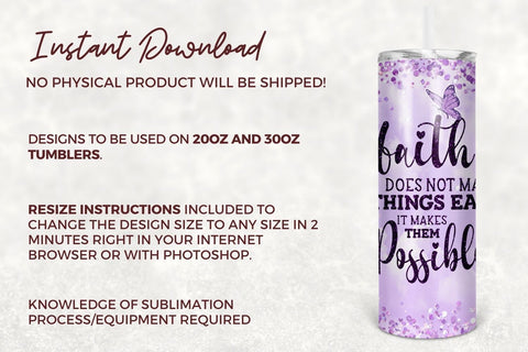 20oz Skinny Tumbler I Can Do All Things Through Christ Sublimation Design, Agate Glitter Tumbler Straight/Warped PNG File Download Sublimation TumblersByPhill 
