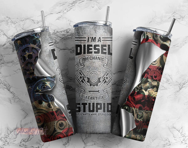 Mechanic Tumbler Wrap Design Png