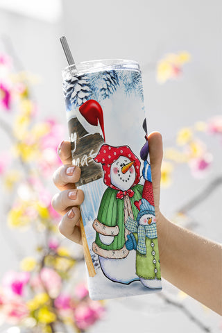 20oz Skinny Tumbler Merry Christmas and Happy New Year PNG Sublimation Designs, Christmas Tumbler Wrap Png File Instant Download Sublimation Sublimation CaldwellArt 