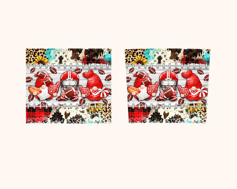 20oz Skinny Tumbler Png, American Football GnomeSublimation Design, Leopard Football Gnomes Tumbler Pngs Sublimation CaldwellArt 