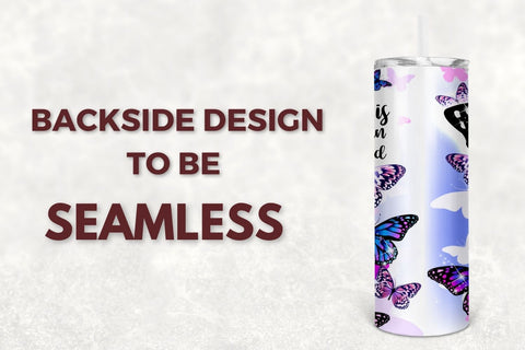 20oz Skinny Tumbler She is Clothed in Strength and Dignity Sublimation Design, Butterfly Christian Bible Verse Tumbler Straight/Warped PNG Sublimation TumblersByPhill 