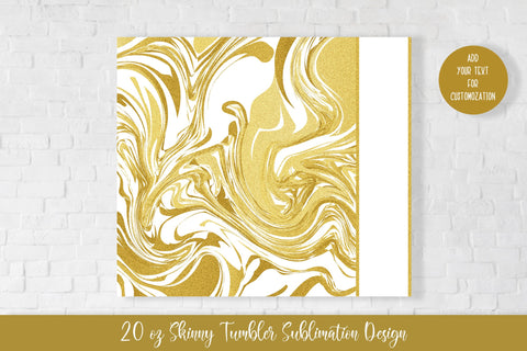 20oz Skinny Tumbler Sublimation Design. Gold Marble v.5 Sublimation Vera Fedorova 