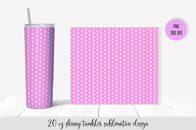 20oz Skinny Tumbler. Sublimation Design Pink Mermaid Tumbler Sublimation Vera Fedorova 