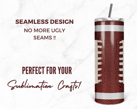 20oz Skinny Tumbler Sublimation Designs American Footballl Mom Life Bun Hair for Straight/Tapered Tumbler Design - PNG Sublimation TumblersByPhill 