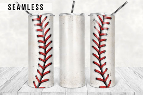 20oz Skinny Tumbler Sublimation Designs Dirty Baseball Tumbler for Straight/Tapered Tumbler Design - PNG Sublimation TumblersByPhill 