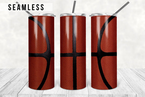 20oz Skinny Tumbler Sublimation Designs Seamless Basketball for Straight/Tapered Tumbler Design - PNG Sublimation TumblersByPhill 