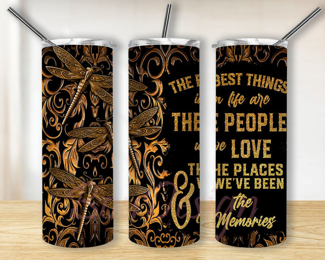 20oz Skinny Tumbler Sublimation Designs Spring Dragonfly Tumbler for Straight Tumbler PNG File Digital Download Dragonflies Design Sublimation BouDesign 