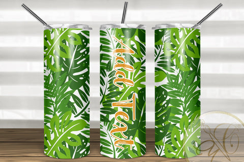 20oz Skinny Tumbler Sublimation Pattern Botanic / Tropical Leaves Sublimation Marlene Campos 