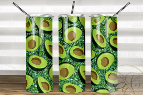 20oz Skinny Tumbler Sublimation Pattern Holographic Green Glitter Sublimation Marlene Campos 