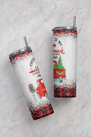 20oz Skinny Tumbler This is my Hallmark Christmas Movie Watching PNG, Christmas Red Truck Tumbler Png Instant Download, Sublimation Designs Sublimation CaldwellArt 