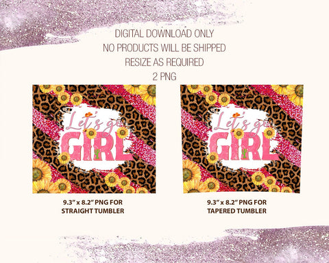20oz. Skinny Western Let's Go Girls Tumbler PNG Sublimation Design,Cowhide Leopard Tumbler Templates, tumbler PNG Sublimation CaldwellArt 