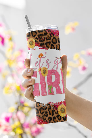 20oz. Skinny Western Let's Go Girls Tumbler PNG Sublimation Design,Cowhide Leopard Tumbler Templates, tumbler PNG Sublimation CaldwellArt 