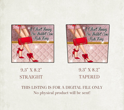 20oz Tumbler Fashion Beauty Design, High Heels Designer Bag Luxury PNG, Motivational Quote Gift for Her, Black Girl Woman Sublimation TrendingDesign 