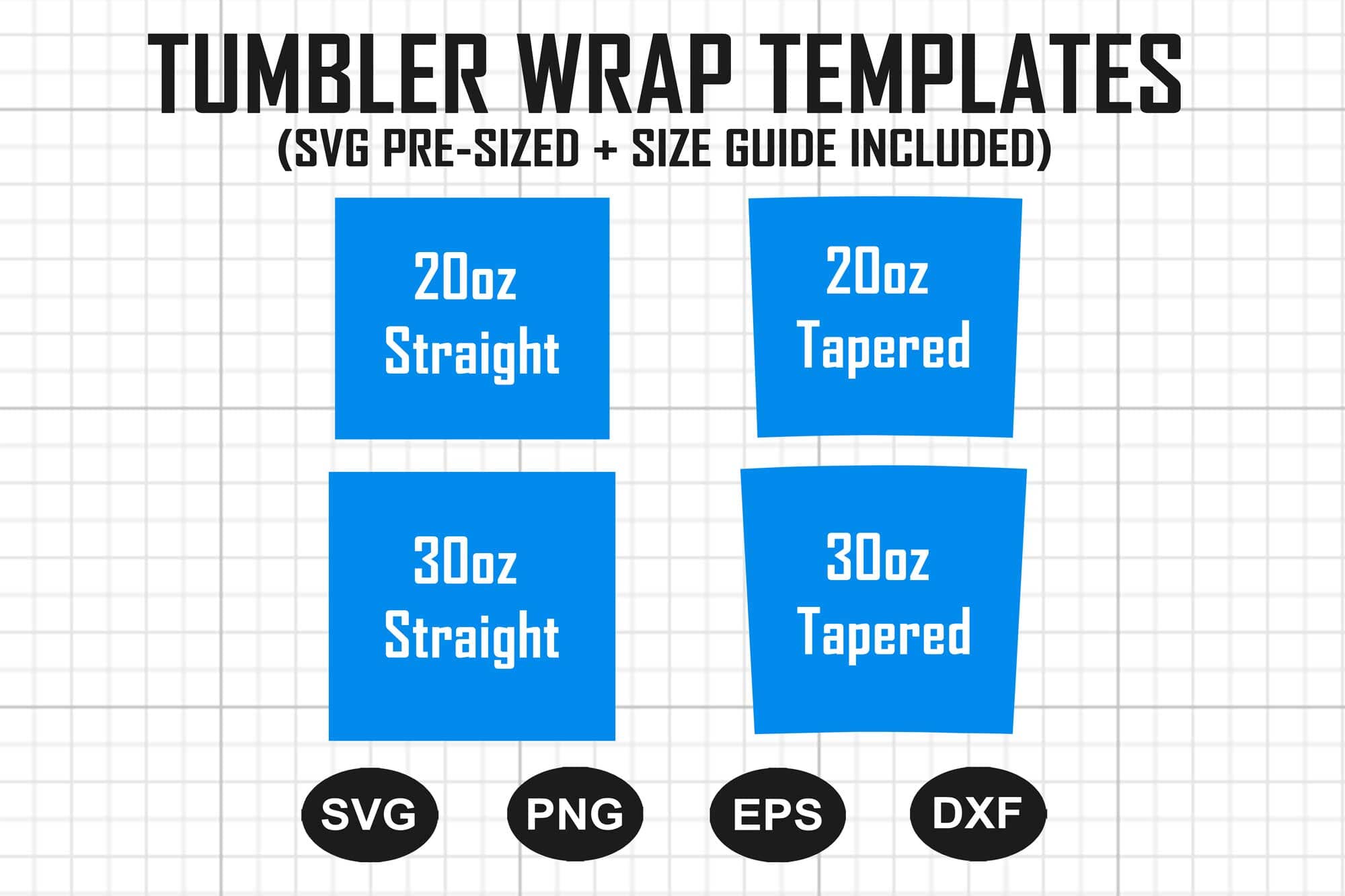 30oz Tumbler Template Full Wrap Sublimation Cut File