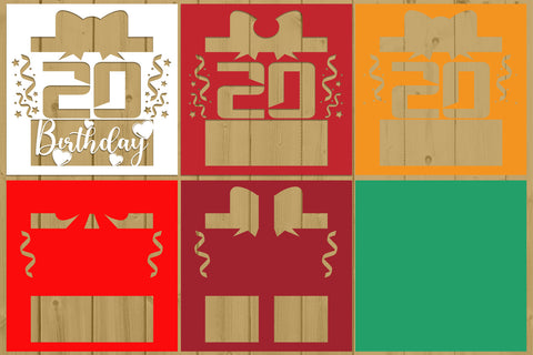 20th Birthday Layered Papercut Svg Eps Ai Png Pdf 3D Paper zafrans studio 