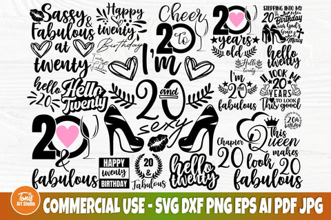 20th Birthday SVG, Happy Birthday Svg, Birthday Girl Svg SVG TonisArtStudio 
