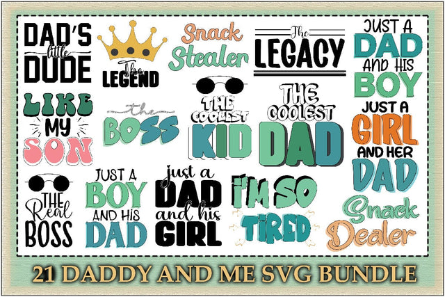 21 Daddy And Me Sublimation Bundle Sublimation Creativeart88 