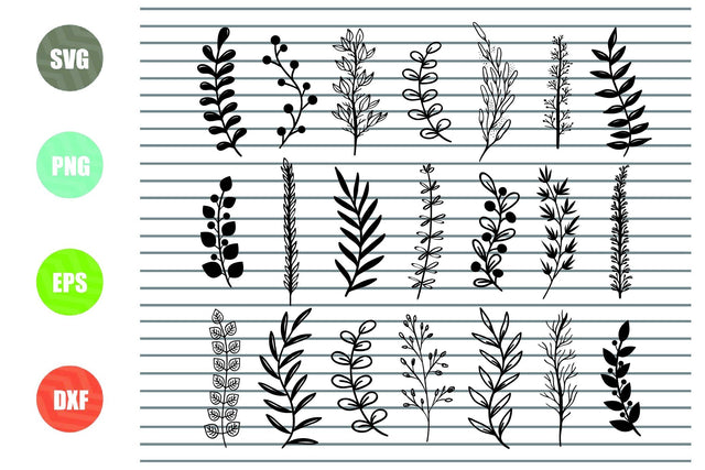 21 Styles Leaves svg file, Branch svg, Leaf svg bundle, Branches svg cut files for Cricut Silhouette, Hand drawn leaves svg bundle, Leaves clipart SVG Artstoredigital 