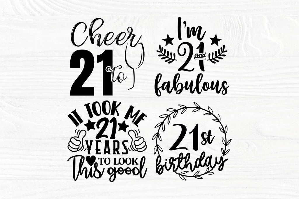 21st Birthday SVG, Happy Birthday Svg, 21 and Fabulous Svg, Twenty One ...