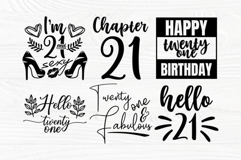 21st Birthday SVG, Happy Birthday Svg, 21 and Fabulous Svg, Twenty One Svg, Png, Dxf, Eps, Ai, Cut Files, Svg For Cricut , Silhouette Cameo SVG TonisArtStudio 