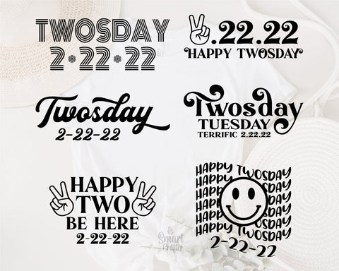 22 Happy Twosday Bundle, Tuesday 2-22-22 svg, Twosday Tuesday February 22nd 2022 svg, February 22 2022 svg, Twosday Gift, Twosday 2-22-22 SVG Fauz 