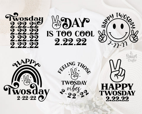 22 Happy Twosday Bundle, Tuesday 2-22-22 svg, Twosday Tuesday February 22nd 2022 svg, February 22 2022 svg, Twosday Gift, Twosday 2-22-22 SVG Fauz 