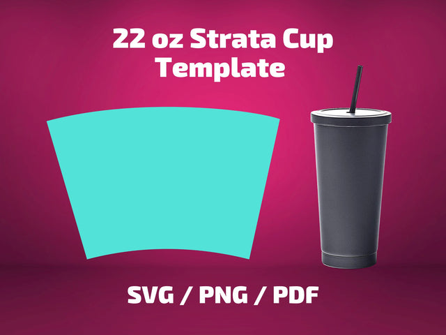 22 oz Strata Cup tumbler template for sublimation SVG BambinaCreations 