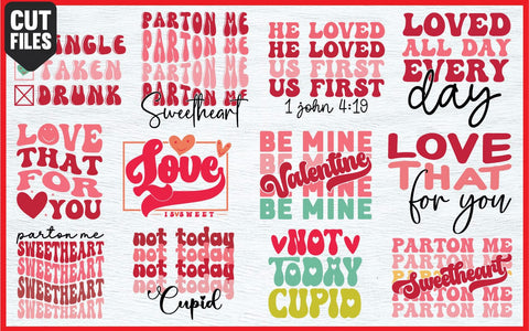 22 Retro valentine's day designs bundle .happy valentine's day, SVG sk.swapon Roy 