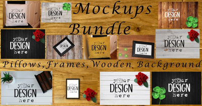23 Amazing Mockups Bundles, Frames Mockups Bundle, Pillows Mockups Bundle, Wooden Background Bundle, Mock Up Bundle, Instant JPG image Mock Up Photo ArtStudio 
