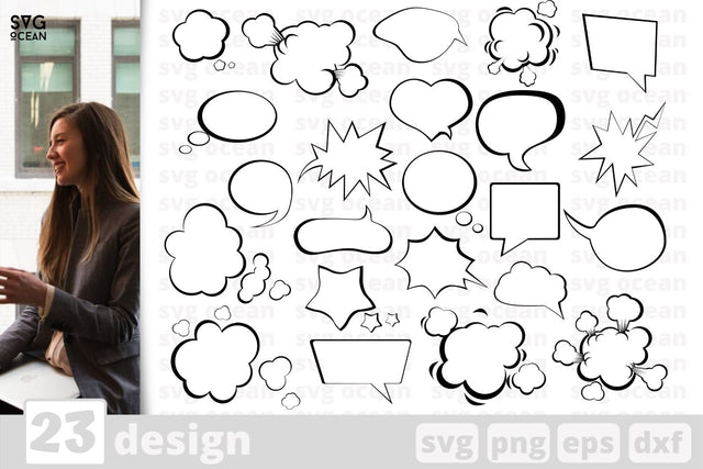 23 Speech bubble designs cricut svg SVG SvgOcean 