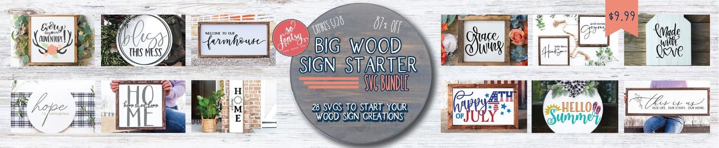 24 Hrs - Big Wood Sign