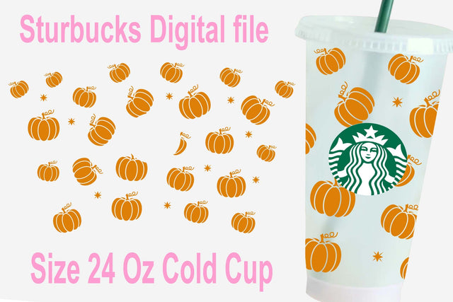 24 oz cold cup Pumpkin svg, Halloween Starbucks svg, Drinkware svg SVG Isabella Machell 