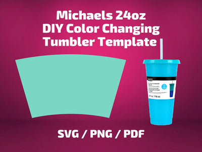 24 oz cup Michaels DIY Color Changing ArtMinds tumbler template SVG BambinaCreations 