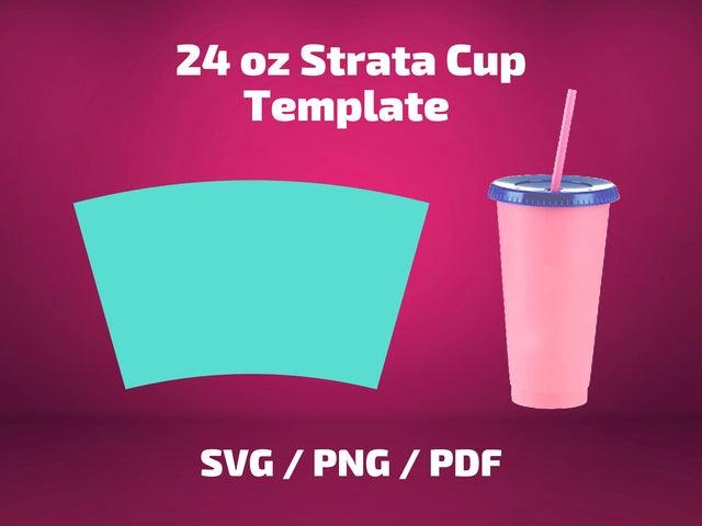 24 oz Strata Cup tumbler template for sublimation SVG BambinaCreations 