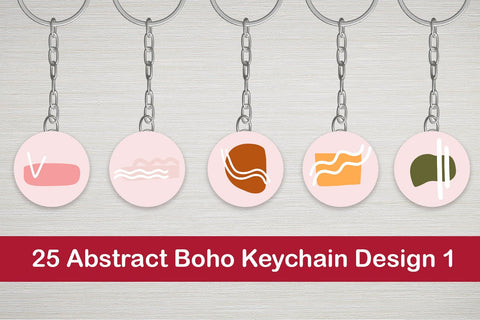 25 Abstract Boho Keychain Designs 1 SVG Dm Letter Studio 