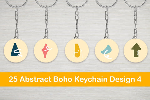 25 Abstract Boho Keychain Designs 4 SVG Dm Letter Studio 