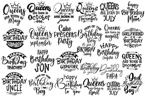 25 Birthday SVG Bundle, Wishes for Birthday SVG orpitasn 