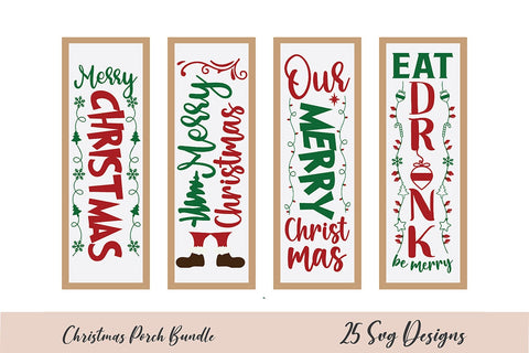 25 Christmas Porch Sign Svg Bundle SVG DIYCUTTINGFILES 