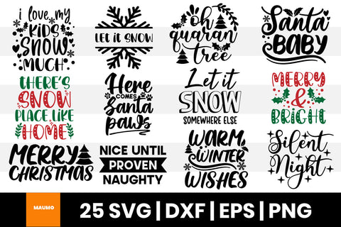 25 Christmas svg bundle SVG Maumo Designs 
