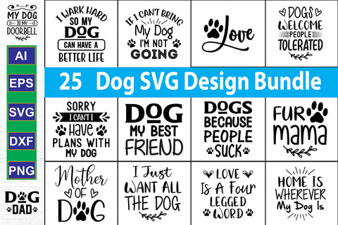 25 Dog SVG Bundle File SVG orpitasn 