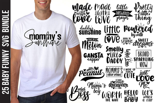 25 Funny Baby SVG Bundle SVG nirmal108roy 