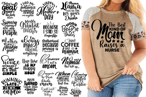 25 Funny Mother's Day SVG Bundle, Mom SVG SVG orpitasn 