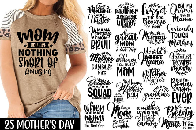 25 Funny Mother's Day SVG Bundle SVG orpitasn 