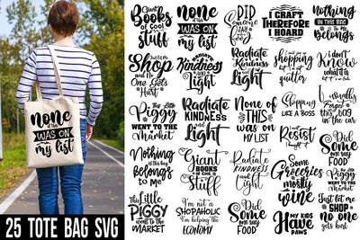 25 Funny Tote Bag SVG Bundle, Tote Bag SVG SVG orpitasn 