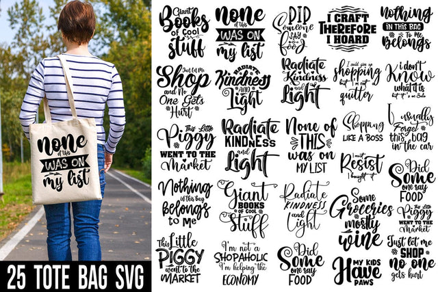 25 Funny Tote Bag SVG Bundle, Tote Bag SVG SVG orpitasn 