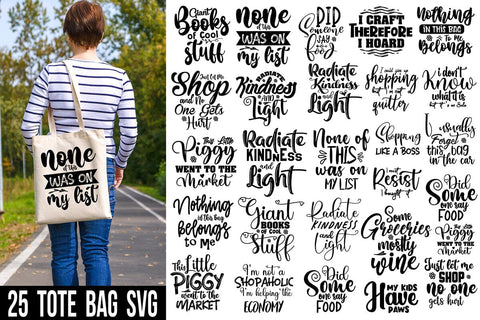 25 Funny Tote Bag SVG Bundle, Tote Bag SVG SVG orpitasn 