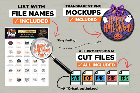 25 Halloween Door Signs Bundle | BEST SELLER | SVG Bundle SVG The Vintage Signs Shop 