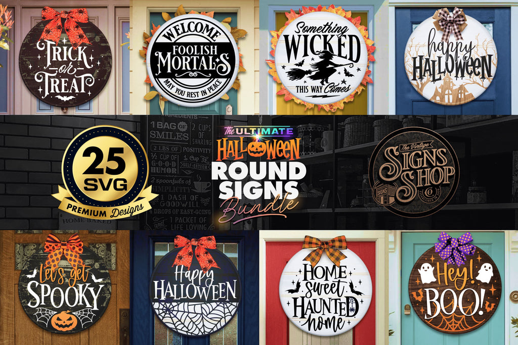 25 FALL Round Signs Bundle | BEST SELLER | SVG Bundle - So Fontsy