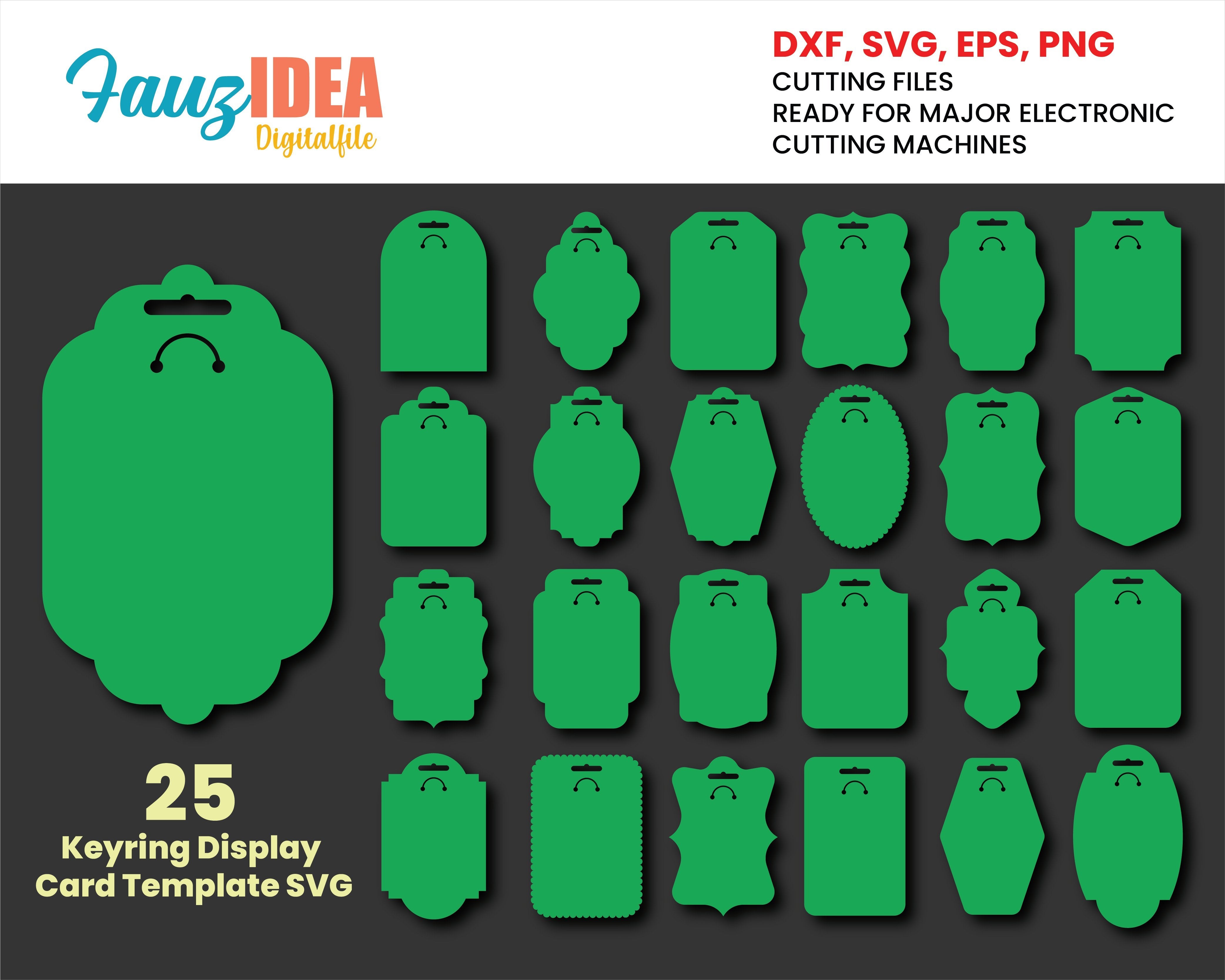 25 Keyring Display Card Svg, Keyring Display Card Template, Keychain ...