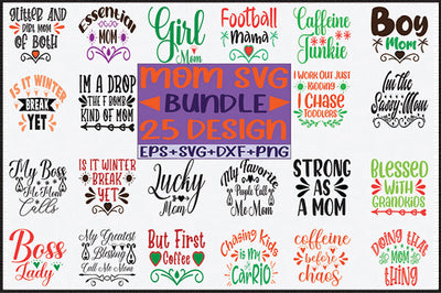 25 Mom Bundle SVG SVG thesvgfactory 